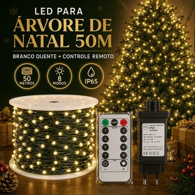 Fio de Fada LED 50m para Árvore de Natal