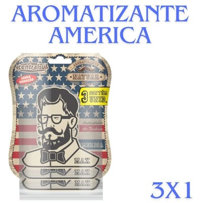 Aromatizante Miniatura Men America 3x1