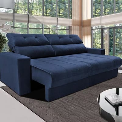 Sofá 3 Lugares Clean Retrátil e Reclinável 190cm