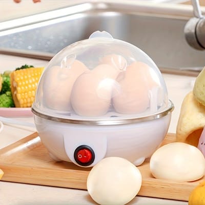 Cozedor de Ovos Elétrico Portátil Cozinha à Vapor 110V/220V Cores disponíveis （Branco Azul Rosa Amarelo）
