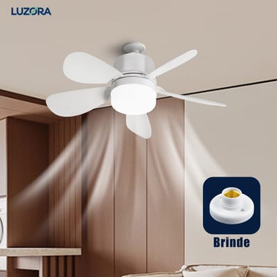 Ventilador de Teto com Luz LED e Controle Remoto
