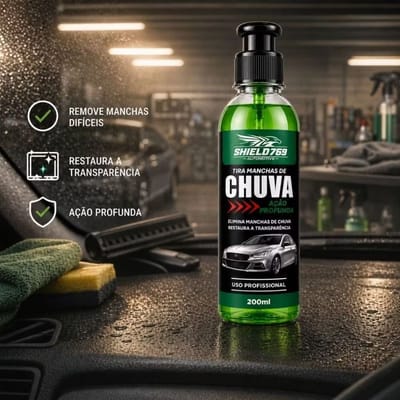 Limpa Vidro Automotivo Tira Manchas de Chuva - Restaura Vidros e Para-Brisas -  Uso Profissional