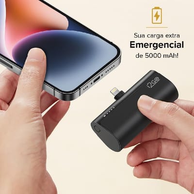 I2GO, Carregador Portátil (Power Bank), Pocket, 5000mAh, Não Necessita Cabos, Modelo Lightning