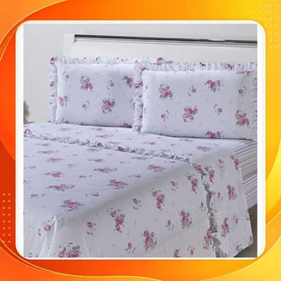 Jogo de Cama Lençol Casal Padrão 3 Peças Cama Box Estampado (Lindas Estampas)