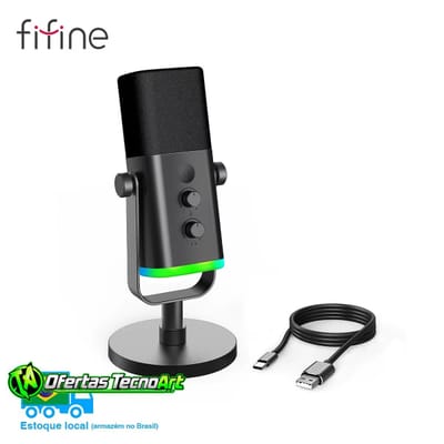 Fifine Am8 microfone dinâmico Usb/Xlr AmpliGame-Am8