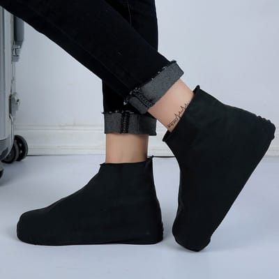 1 Par Capa Protetora De Sapatos/Botas De Chuva De Silicone