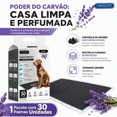 Tapete Higiênico para Cães. Aroma Lavanda, 30 unidades