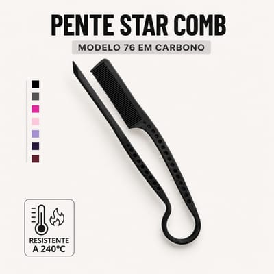Pente Auxiliar de Prancha e Chapinha Star Comb Beauty Flash