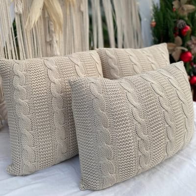 Capas de Almofada Decorativa Trico com Zíper - Nova York