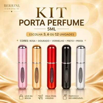 Kit Porta Perfume Recarregável 5ml Portátil