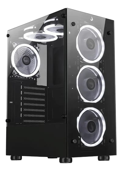 Gabinete Gamer ATX Rise Mode Glass 06X Black