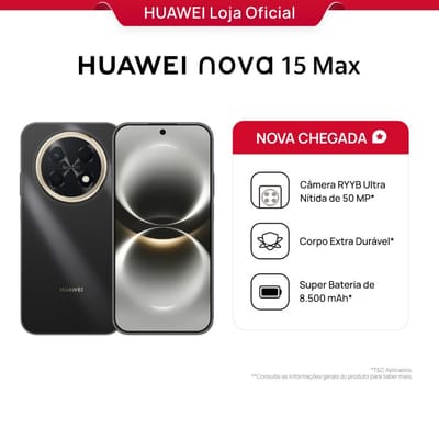 Smartphone HUAWEI nova 15 Max 8GB 256GB Câmera 50MP
