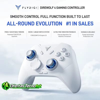 Controle Flydigi Direwolf 4 com Dock de Carregamento