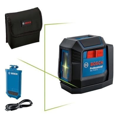 Nível a Laser Verde Bosch GLL 12-22 G com bateria e suporte