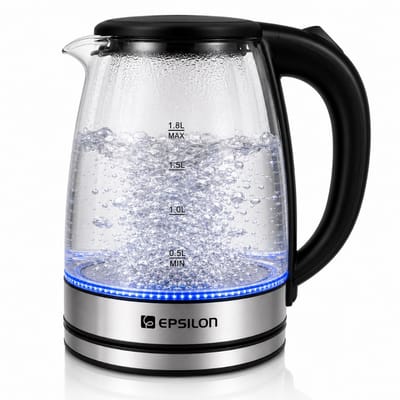 Chaleira Elétrica de Vidro Epsilon EPS-2906 1,8L 1500W