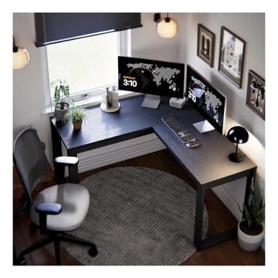 Escrivaninha Industrial em L Berlim Mesa Escritório Home Office