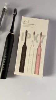 Escova de Dentes Recarregável Elétrica Portátil Ultrassônica com Cabeças Substituíveis