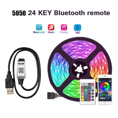Fita LED RGB 5050 Bluetooth com Controle por App