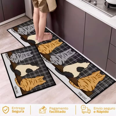 Kit Passadeira Cozinha Antiderrapante 2 Peças