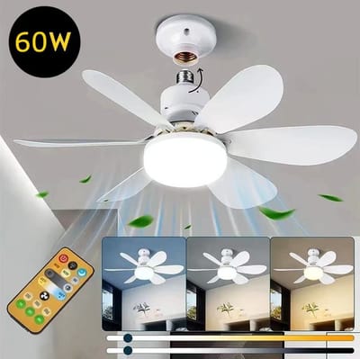Ventilador de Teto LED 60W 6 Hélices Controle Remato