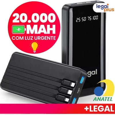 Carregador Portátil Power Bank 20000mAh Favo de Mel