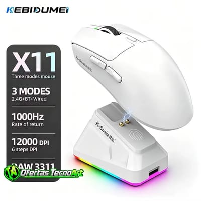Mouse Sem Fio K-Snake Kebidumei X11 22000DPI 63g