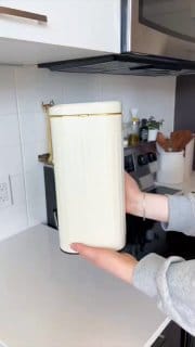 Lixeira Suspensa Sem Furos Para a Cozinha Na Parede 9L De Lixo