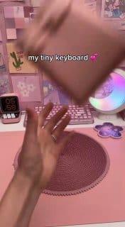 Mini Teclado Gatinho Bluetooth Ultra Fino e Dobrável