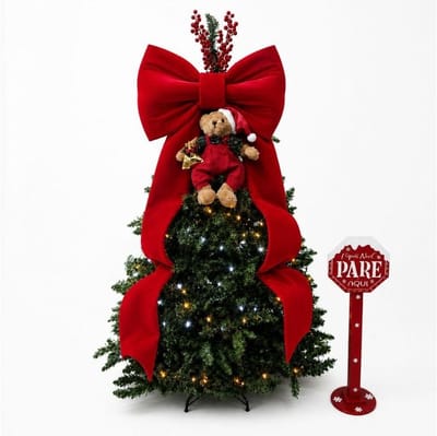 Laço Gigante Natal 60cm Decoração Árvore Moto Carro