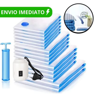 Kit Saco a Vácuo Organizador de Roupas com Bomba Manual