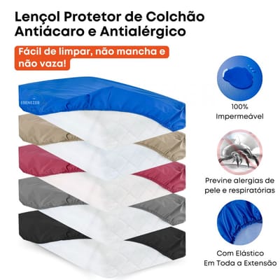 Capa Impermeável para Colchão Lençol Hospitalar Antixixi