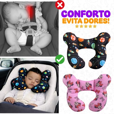 Almofada para Pescoço Bebe Conforto 100% Algodão