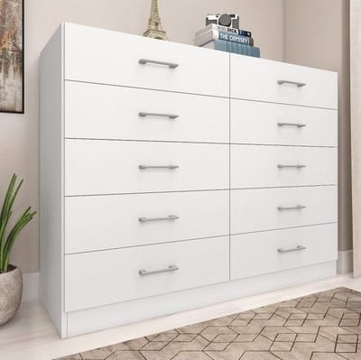 Cômoda 10 Gavetas Caribe Branco