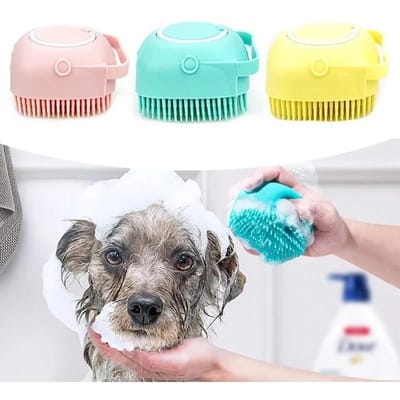 Lava Pet Escova Banho Dispenser de Shampoo