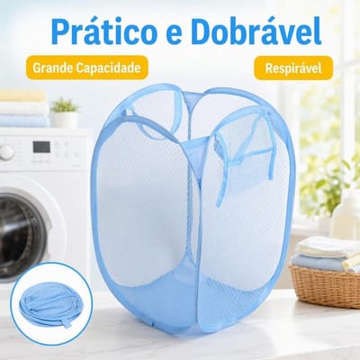 Cesto de Roupa Caixa Dobrável para Organização