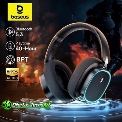 Headset Sem Fio Baseus GH02 Preto