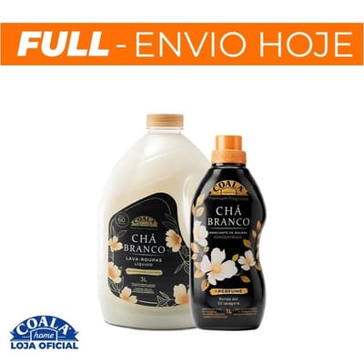 Kit Coala Laundry Chá Branco Lava Roupas 3L + Amaciante