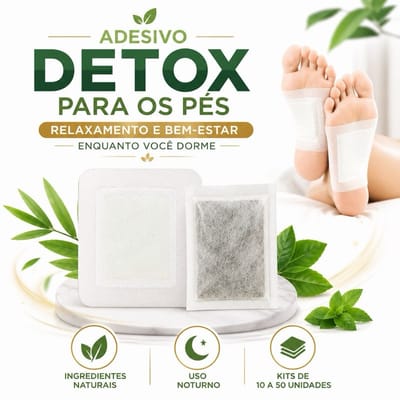 Adesivo Detox Para os Pés Kit 10 a 50 Foot Patch Natural