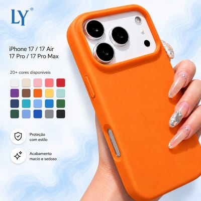 Capa Silicone Aveludada iPhone 17 Antichoque