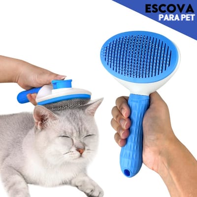 Escova Removedora de Pelos Mortos para Pet