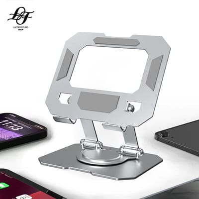 Suporte Tablet e Celular Metálico Rotativo