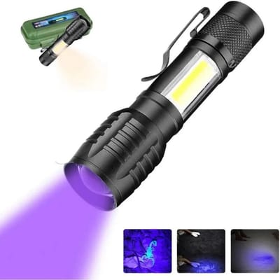 Mini Lanterna Tática LED Zoom Recarregável USB