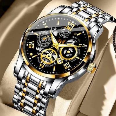 Relógio ORUSS Oco Aço Inox Gold Masculino