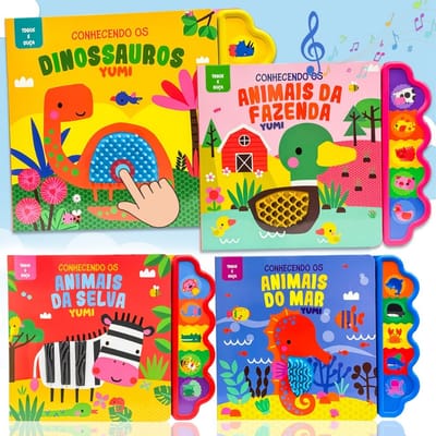 Livro Sensorial Bebe Toque e Ouca Sons e Texturas