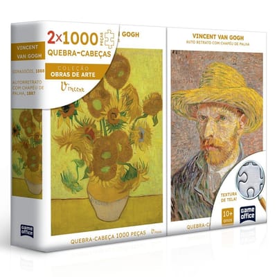 Kit 2 Quebra Cabeças Van Gogh 1000 Peças