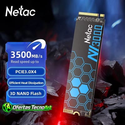 SSD NVMe Netac 250GB e 500GB Gen3