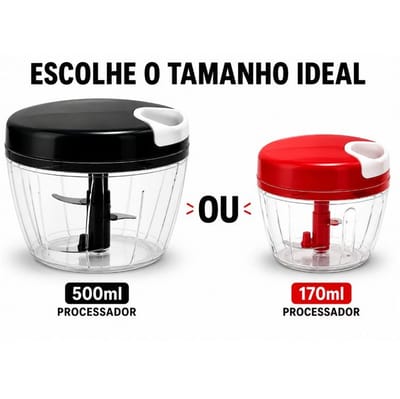 Processador Triturador de Alimentos 170ml ou 500ml
