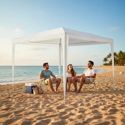 Tenda Gazebo 2,4m Barraca Montável Camping Praia