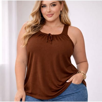 Blusa Regata Feminina Plus Size Duna