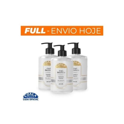 Kit 3 Sabonetes Líquido Chá Branco 500ml Coala